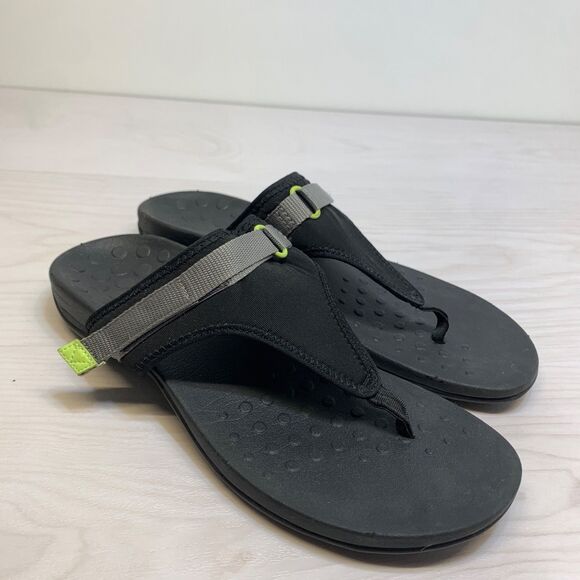Vionic Tiffany Women's Sz 9 Orthotic Sandals Black Arch Support Flip Flop Thong - Picture 1 of 8
